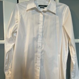 Lauren white tailored no iron shirt